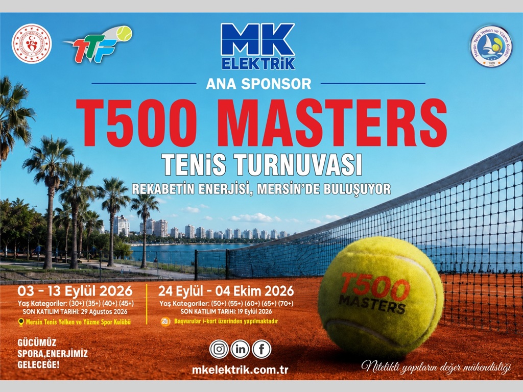 EYLÜLDE T500 MASTERS TENİS TURNUVAMIZDA BULUŞALIM…